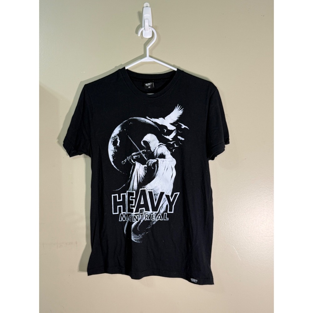 Heavy Montreal Festival Graphic T-Shirt Black Reaper Violin Mens Medium
